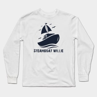 Vintage Magic: Steamboat Willie Tribute Long Sleeve T-Shirt